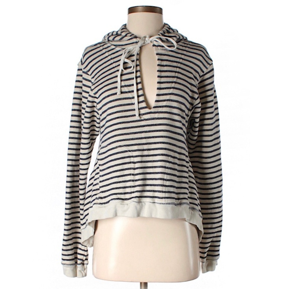 Hard Tail Striped Slouchy Hooded Pullover Size XS